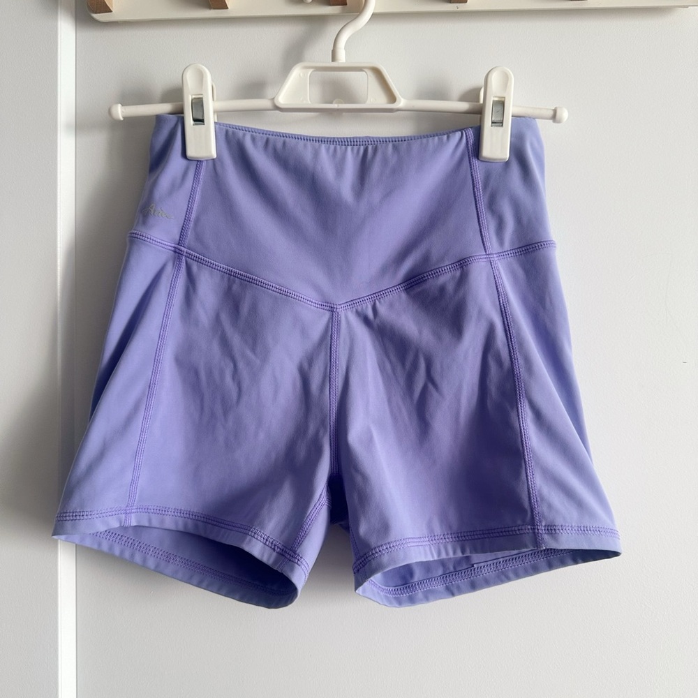 Lavender High Waist Yoga Weight Training Women's Shorts